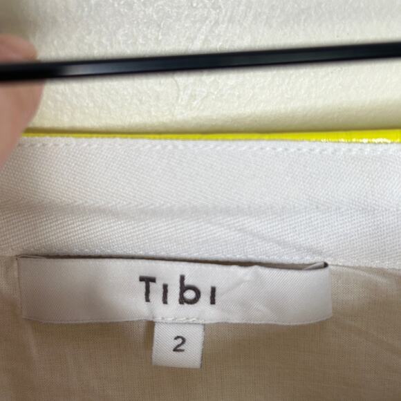 TIBI Croc Embossed Patent Mini Skirt Yellow Sz 2 {T54} - Picture 5 of 6